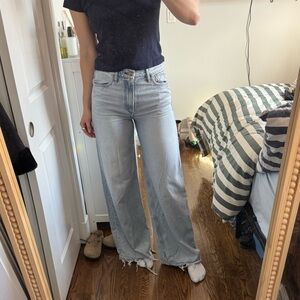 Rag & Bone Sofie Wide leg light wash jeans